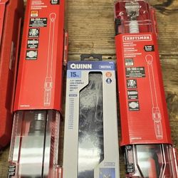 2 Craftsman torque wrenches and Quinn metric shallow socket set