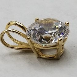 14K Gold & CZ Pendant