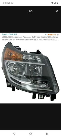 2010-2022 ProMaster Passenger headlight