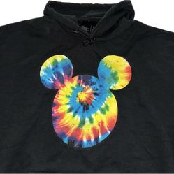 Neff Disney Mickey Mouse Tie Dye Black Hoodie Sweatshirt Men’s XL