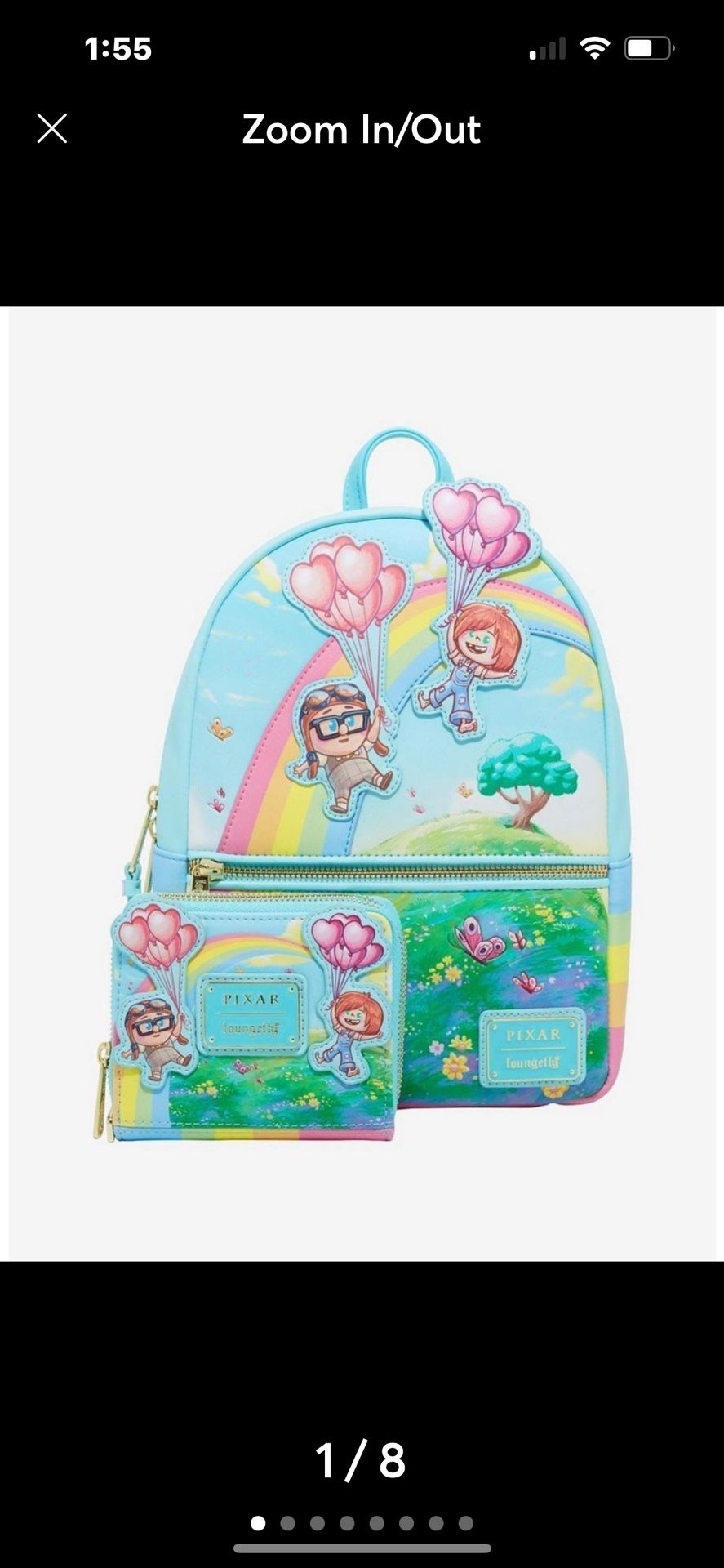 Pixar Carl And Ellie Backpack And Wallet 