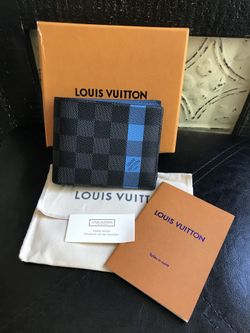 Louis Vuitton Damier graphite stripe slender men's wallet for Sale in