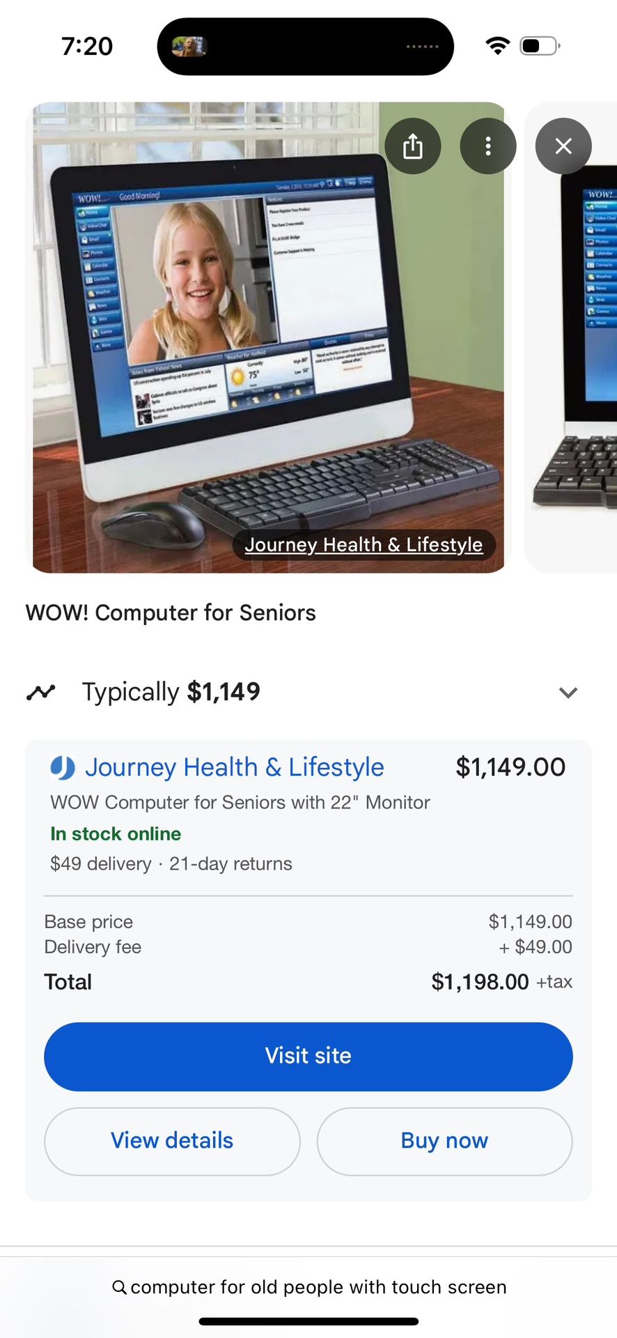 Touchscreen computer for seniors/ Wow Computer 