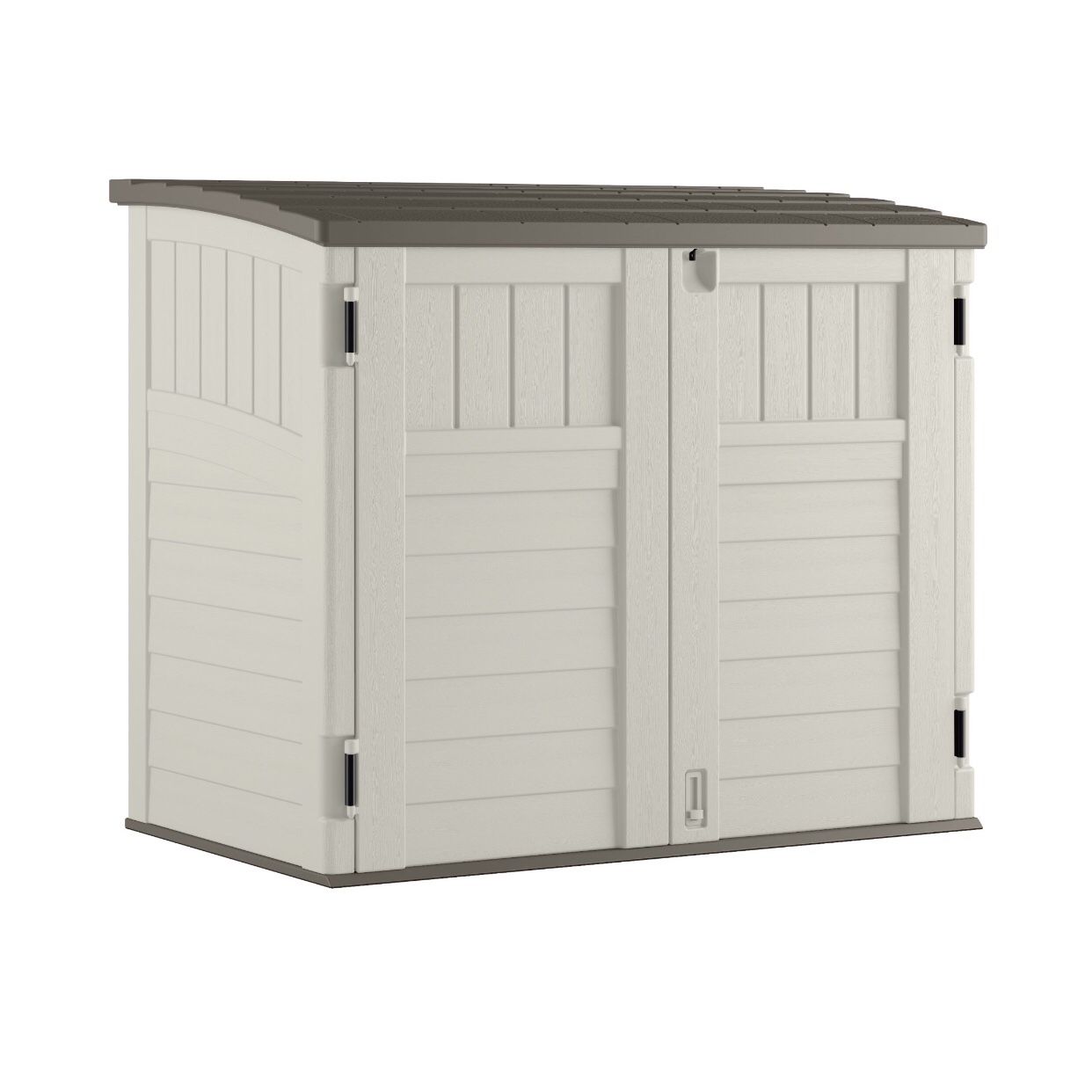 Suncast Horizontal Outdoor Storage Shed Vanilla and Stoney - 34 Cubic Feet