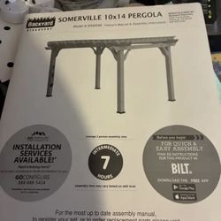 Pergola With Manual And Hardware 