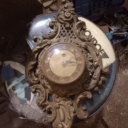 Antique Brass Clock! Awesome Piece