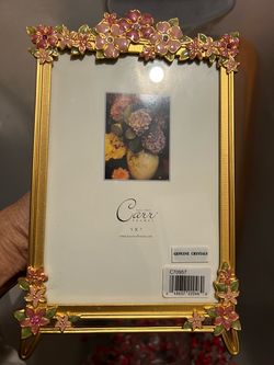 Porta fotos Nuevo con Flores de Cristal