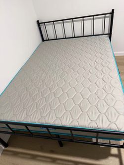 Full size bed frame with mattress