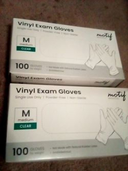 Vinyl Exam Gloves Medium
