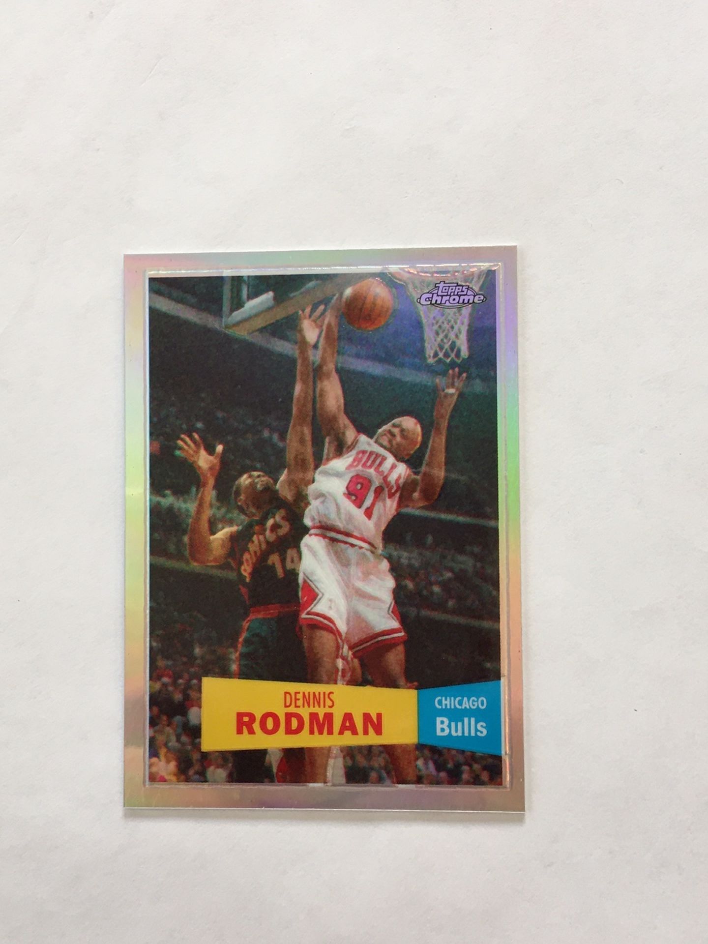 Dennis Rodman Topps Chrome Refractor#999