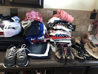 Shoes shirts pants jeans sweaters
