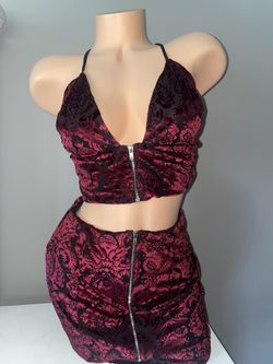 Crop Top And Skirt Set