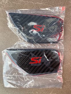 Real Carbon Fiber Inner Door Handle Trims for 2015+ Honda Civic Si