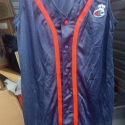 Women's Champion Sleeveless Baseball Jersey Style Dress Size L