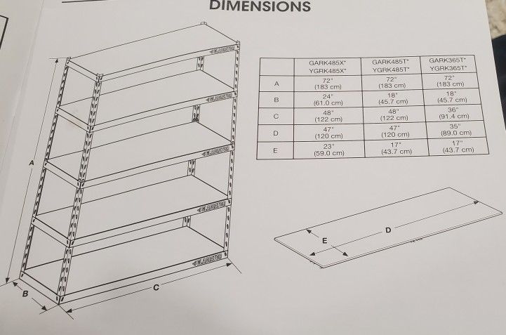 Heavy duty Shelving New Open Box