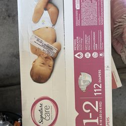 Infant diapers, size 1-2