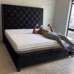 New 6ft Tall King Size Bed Frame- Mattress Not Included 