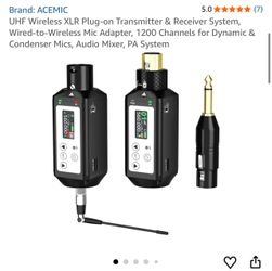 ACEMIC UHF Wireless XLR Transmitter & Receiver System