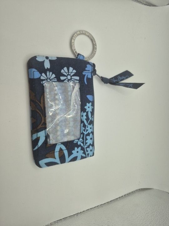 Blue/Brown/Navy Flowers Women's Wrist Wallet Vera Bradley - New without Tags