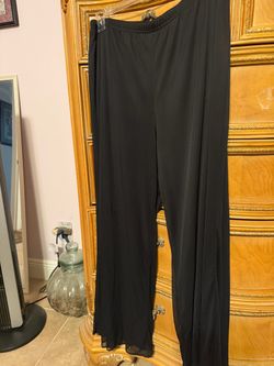 Black Wide-Leg Flowy Pants