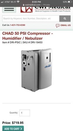 Chad drive 50 PSI Compressor model #18450