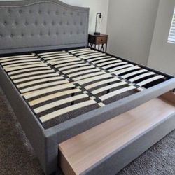 King Size Bed Frame With A Storage 