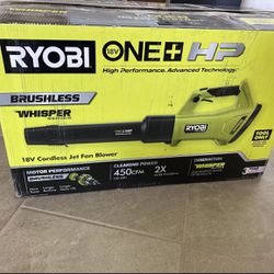 Ryobi 18V ONE+ HP Brushless Whisper 450CFM Leaf Blower Tool Only