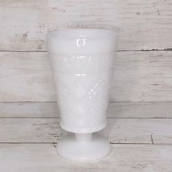 Vintage Mckee Opaque Milk Glass Water Goblet PRICE FIRM