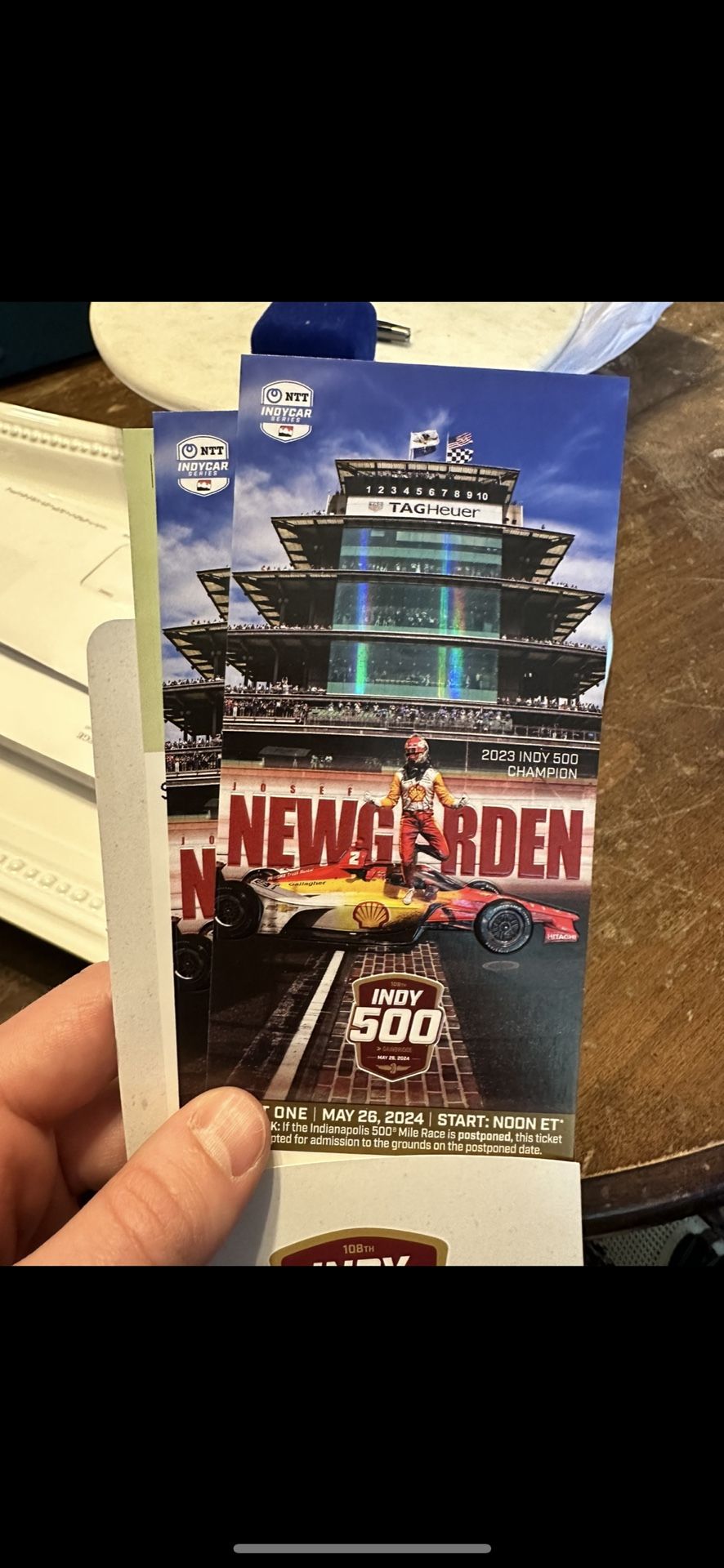1 physical ticket - Indianapolis Indy 500 Race | Sunday May 26, 2024