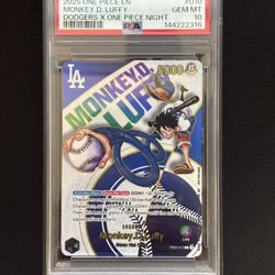 Dodgers Luffy PSA 10