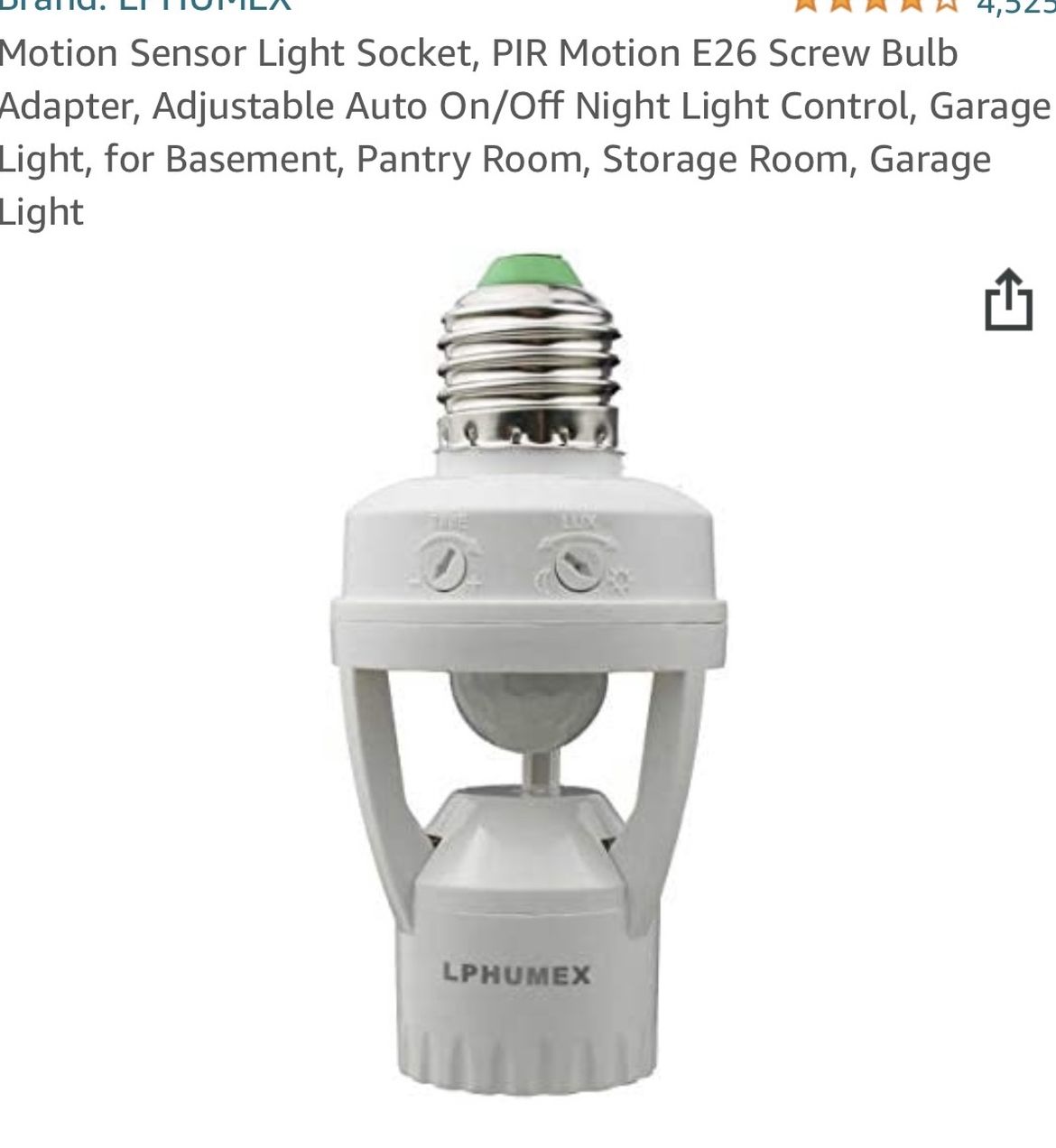 Motion Sensor Light Bulb socket