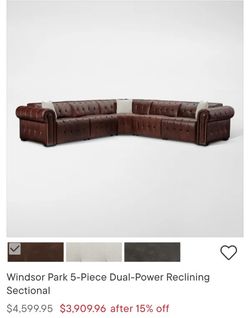 For Sale: High-Quality Brown Leather Sectional – $2500