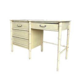 Bamboo Henry Link Desk Mid Century Desk Mcm Work Computer Desk