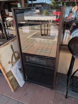 Cabinet with turn table and receiver