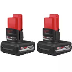 M12 12-Volt Lithium-Ion XC High Output 5 Ah Battery (2-Pack)