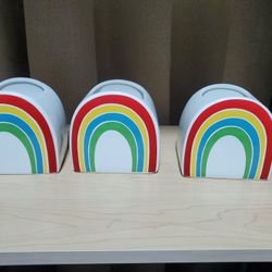 NEW 3 RAINBOW VASES