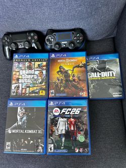 Play Station 4 2consoles and 5 games