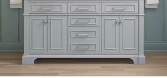 60” NO TOP BATHROOM VANITY  grey color