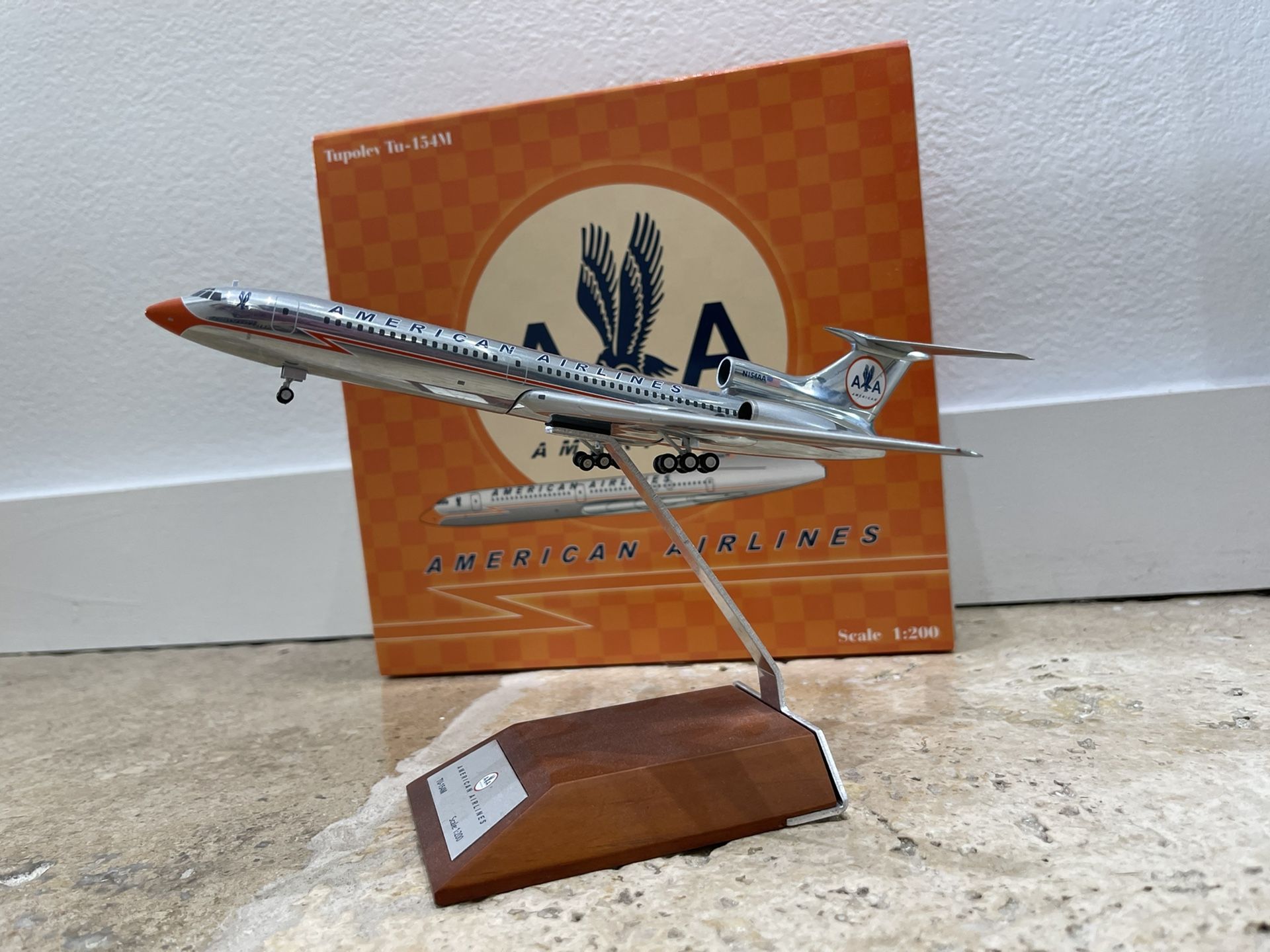Airplane, American Airlines, TU-154, JC Wings, 1:200 for Sale in