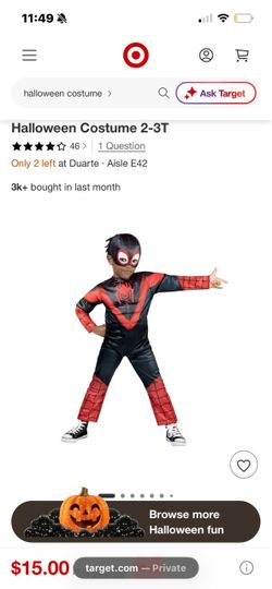Spider-Man costume 3t-4t