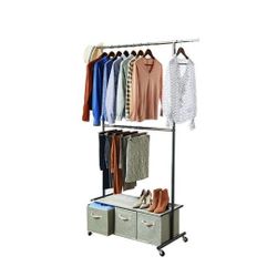 Closet Rack with 3 Drawers