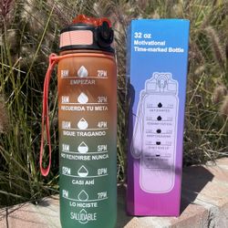 Sport Water Bottle with Time Markers to Keep You on Track!