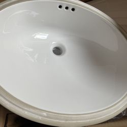 Restoration hardware 19 Inch White Undermount Bathroom Sink Ceramic basin 