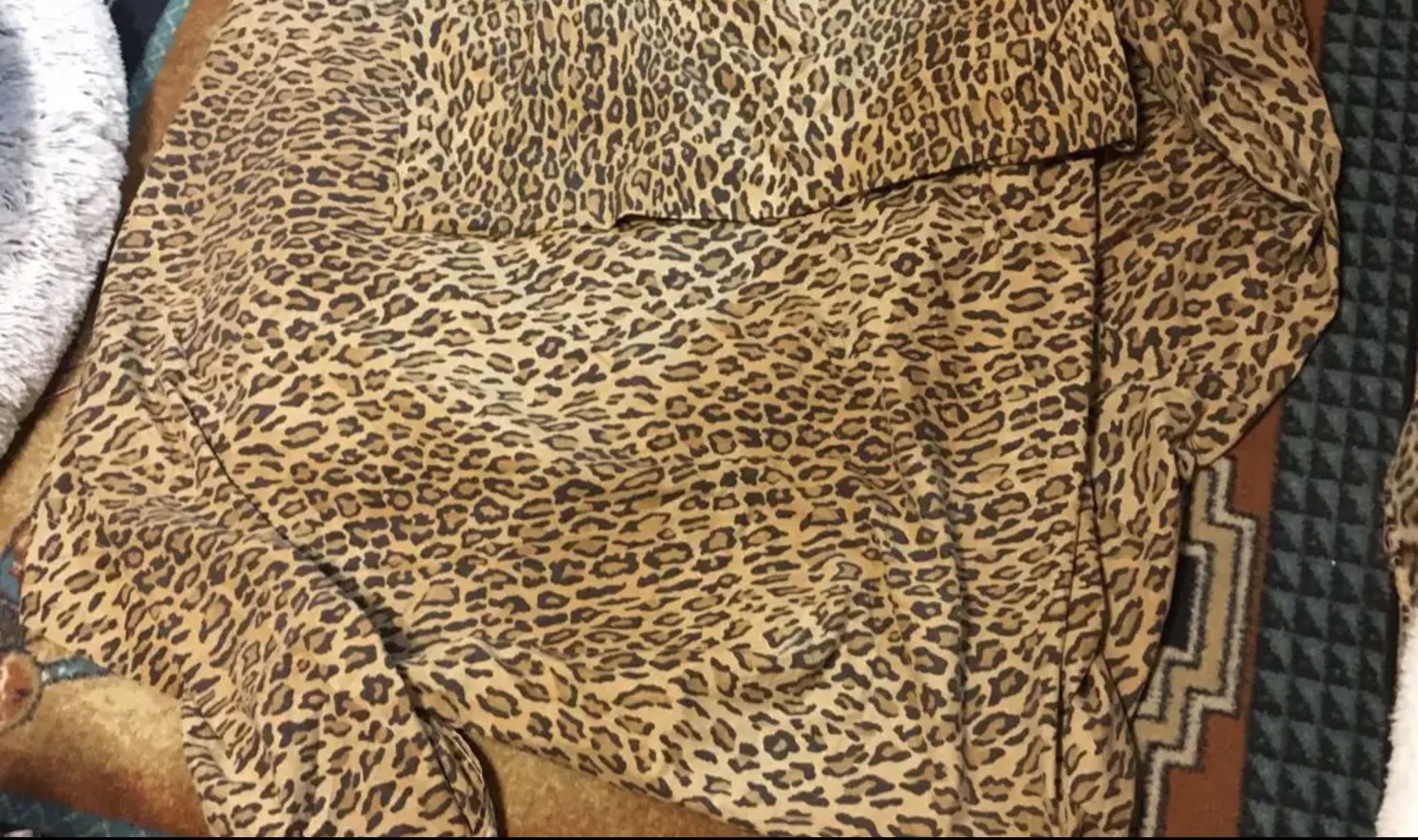 Ralph Lauren leopard Print cotton flat fitted bed sheets Twin Girls clothing