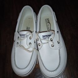White Sperry Shoes 