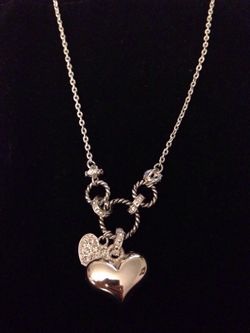 Necklace with heart pendants