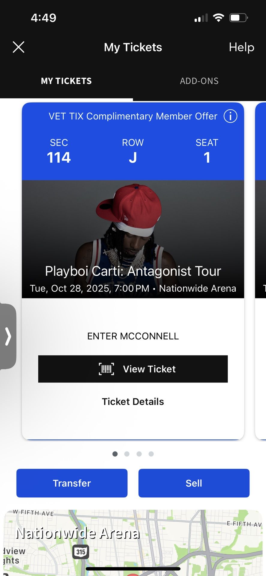 Selling 4 Playboy Carti Columbus Tickets