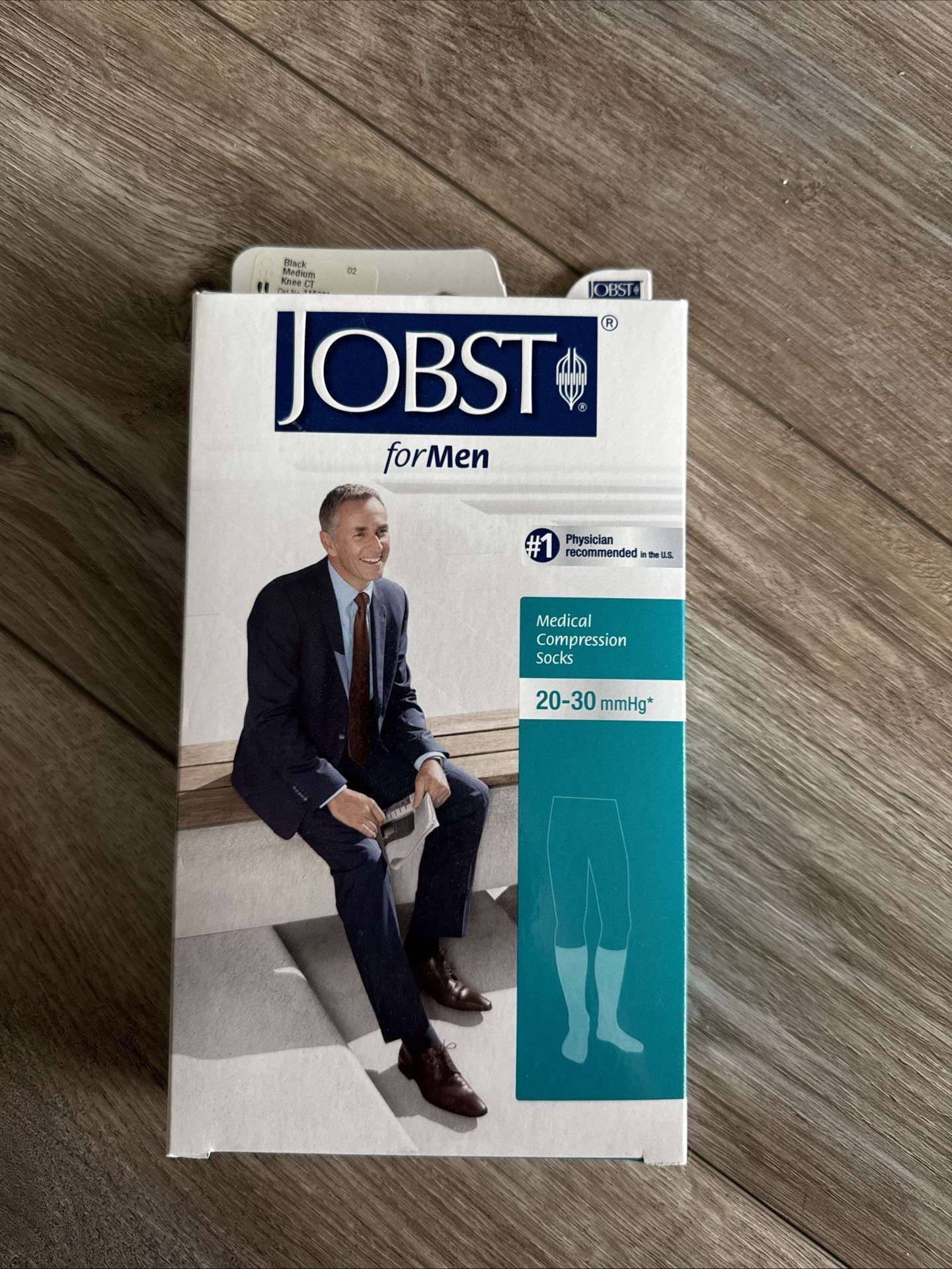 Jobst 115089 20-30 mmHg Knee Hi Black Medium Medical Compression Socks
