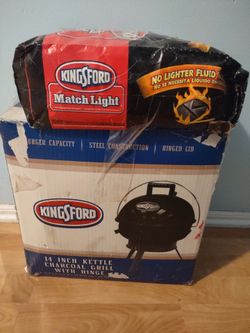Kingsford 14in black kettle charcoal grill with hinge + charcoal
