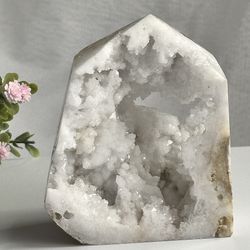 Natural Withe Druzy Agate